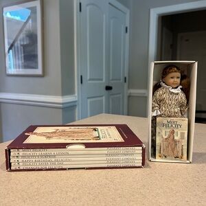 Vintage American Girl Doll Felicity Book set & Mini doll